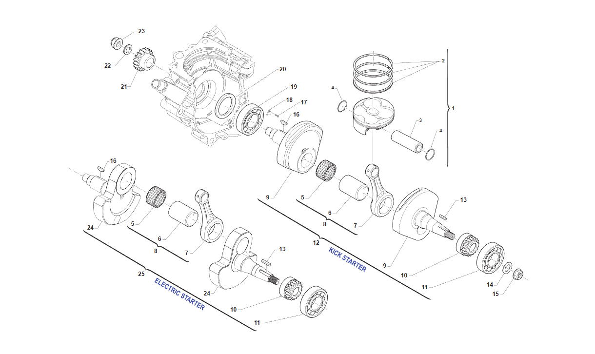 4T 250 FI MX 2013 - MOTOR - CIGÜEÑAL-PISTÓN
